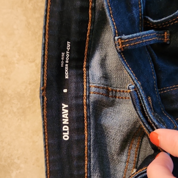 Old Navy Mid Rise Kicker Boot Jeans - Picture 3 of 5